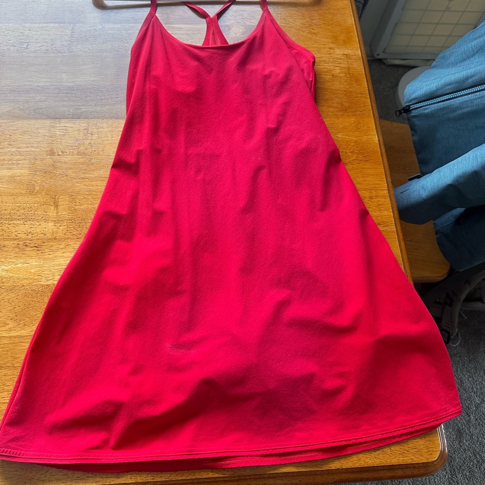 Outdoor Voices Bright Red Mini Dress with built in bodysuit